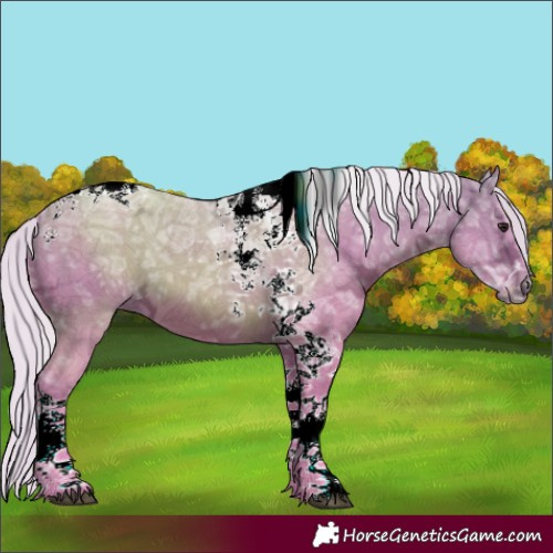 Horse Color:Watercolor Silver Bay Ice Tobiano 
