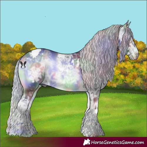 Horse Color:Nacre White Spotted Silver Brown Chinchilla Ice Onyx Tobiano 