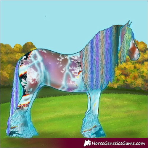 Horse Color:Painted Thunderstruck Silver Bay Onyx Tobiano 