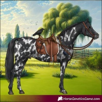 Horse Color:Black Appaloosa  and Black Skewed Appaloosa 