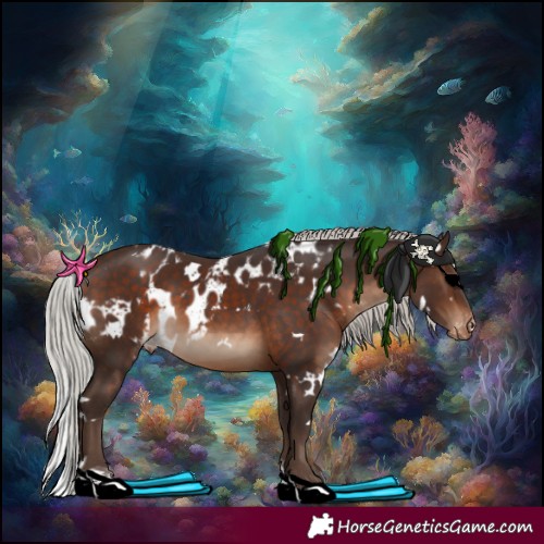 Horse Color:White Spotted Silver Brown Tobiano Skewed Appaloosa 