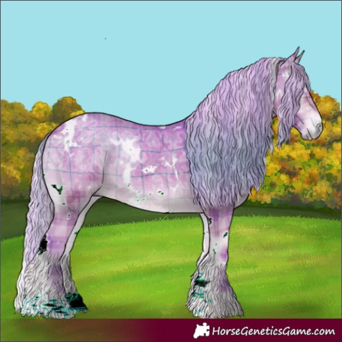 Horse Color:Watercolor Plaid  White Spotted Chocolate Silver Bay Ice Onyx 