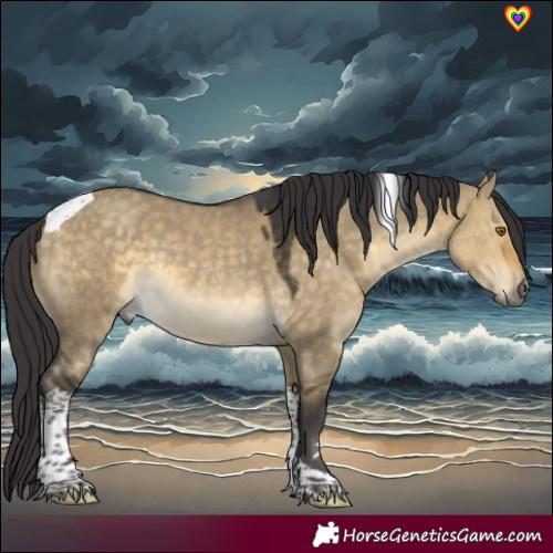 Horse Color:Buckskin Dun Tobiano