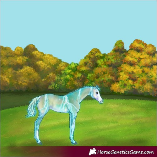 Horse Color:Thunderstruck Watercolor Silver Buckskin Onyx Sabino