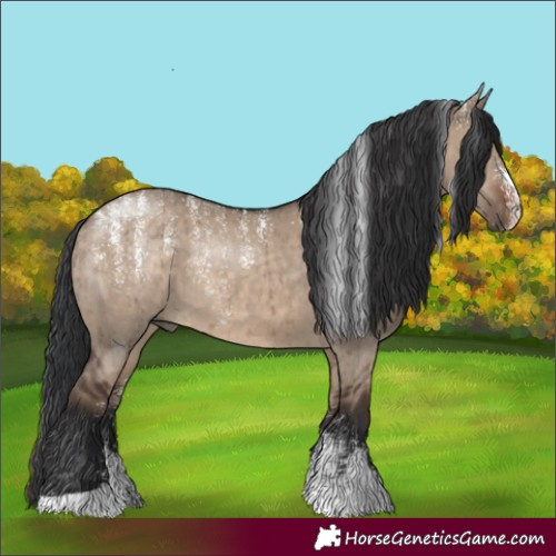 Horse Color:Powder White Brown Dun Brindle 