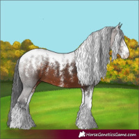 Horse Color:Powder White Brown 