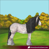 Horse Color:White Spotted Blue Onyx Ice Sabino 