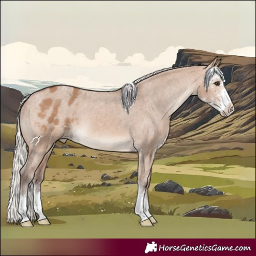 Horse Color:Silver Brown Dun Sabino Appaloosa