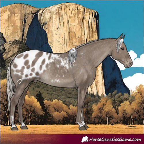 Horse Color:Silver Grullo Blanket Rabicano 