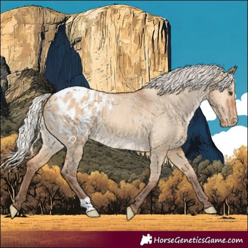 Horse Color:Silver Bay Dun Appaloosa