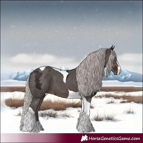 Horse Color:Silver Brown Ice Tobiano 