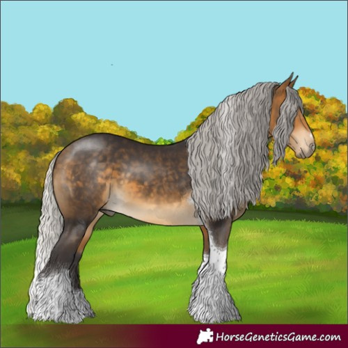 Horse Color:Silver Buckskin Tobiano 