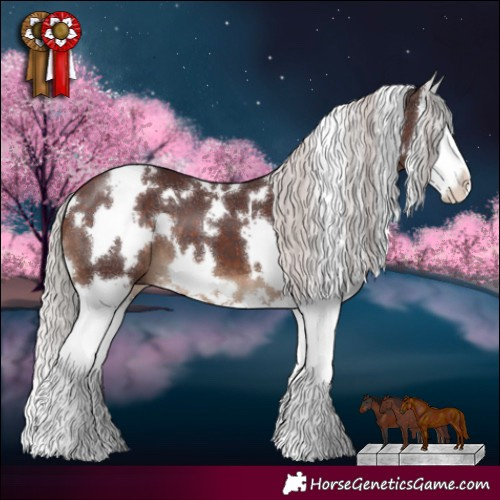 Horse Color:White Spotted Chocolate Silver Brown Splash 