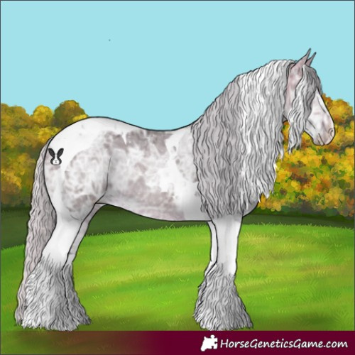 Horse Color:Silver Buckskin Chinchilla Ice Tobiano 