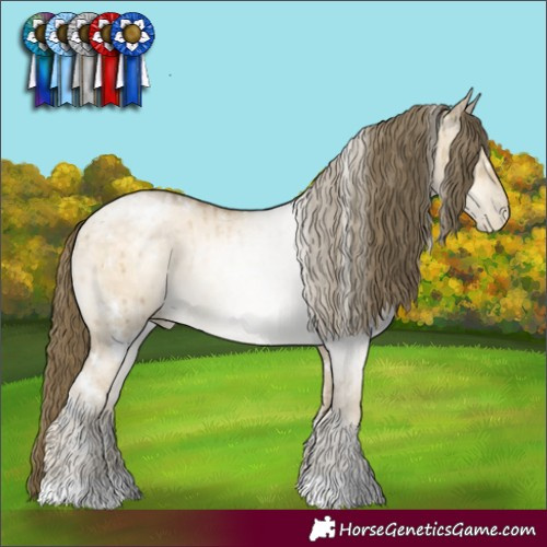 Horse Color:White Spotted Brown Snowdrop Pearl Dun Rabicano Brindle 