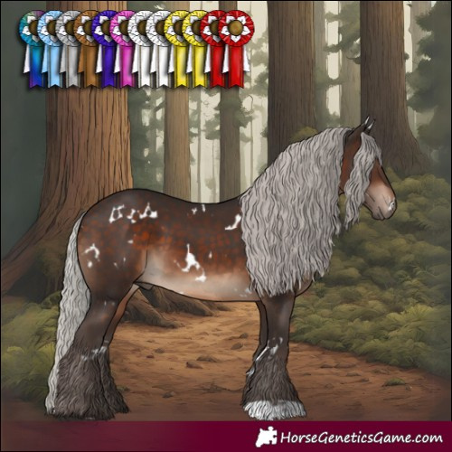 Horse Color:White Spotted Silver Brown 