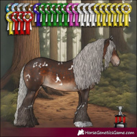 Horse Color:White Spotted Silver Brown 