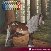 Horse Color:White Spotted Silver Brown 