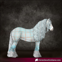 Horse Color:Gray Watercolor Plaid  Silver Bay Chinchilla Dun Splash 