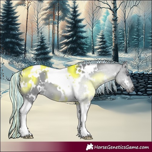 Horse Color:Painted White Spotted Silver Brown Chinchilla Dun Tobiano