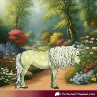 Horse Color:Watercolor White Spotted Silver Grullo Rabicano