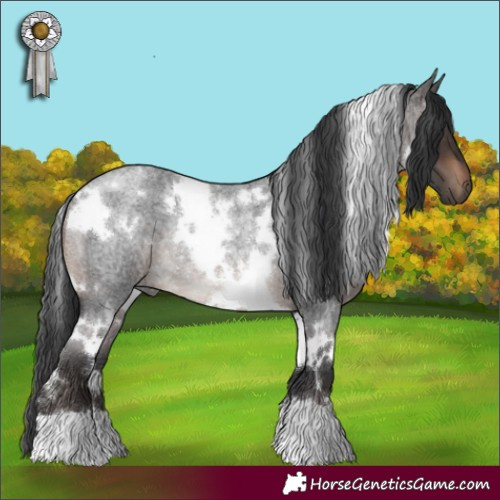Horse Color:White Spotted Brown Roan Rabicano 