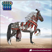 Horse Color:White Spotted Grullo Brindle