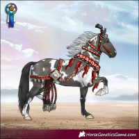 Horse Color:White Spotted Grullo Brindle 
