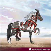 Horse Color:White Spotted Grullo Brindle 
