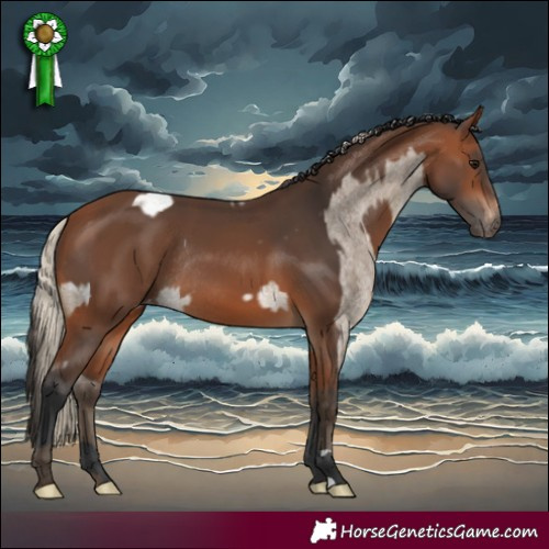 Horse Color:Gray Silver Grullo Roan Appaloosa Rabicano and Bay Appaloosa Rabicano