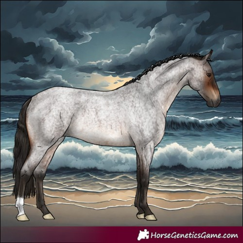 Horse Color:Gray Bay Roan Rabicano
