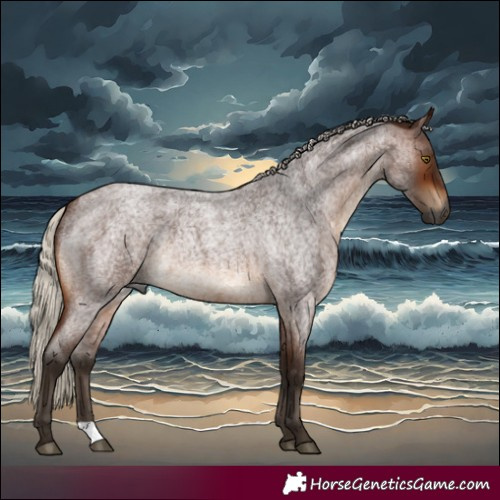 Horse Color:Gray Silver Bay Roan Rabicano