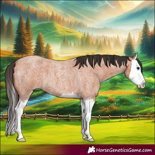 Horse Color:Bay Roan Splash