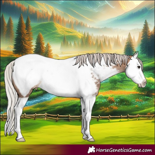 Horse Color:Silver Brown Dun Splash Appaloosa Rabicano