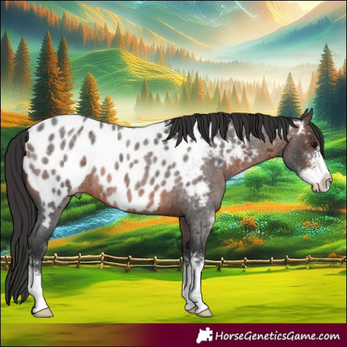 Horse Color:Brown Roan Sabino Appaloosa