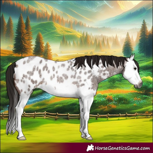 Horse Color:Gray Bay Roan Splash Appaloosa 