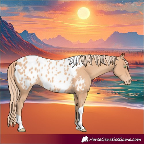 Horse Color:Gold Champagne Tobiano Appaloosa Rabicano 