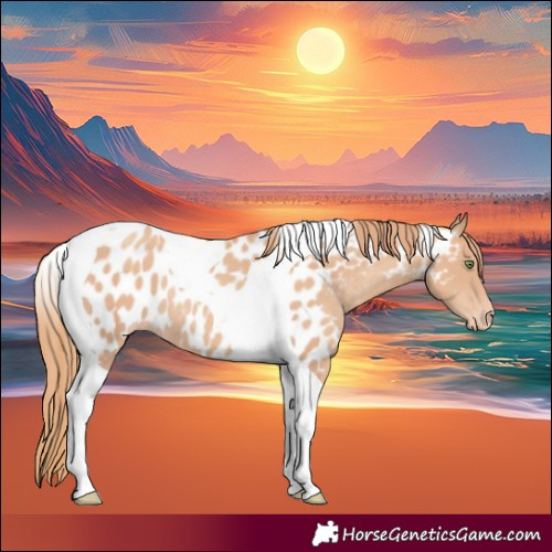 Horse Color:Gold Champagne Tobiano Appaloosa Rabicano 