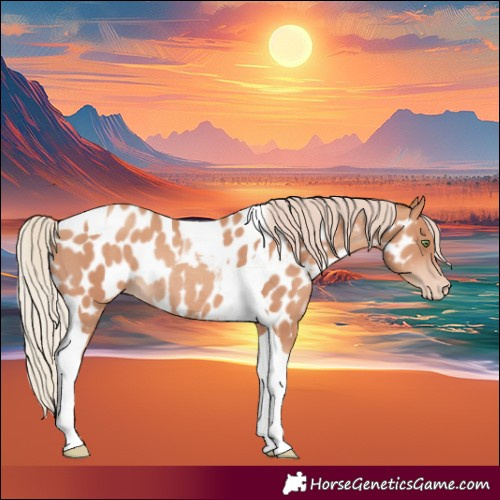 Horse Color:Gold Champagne Tobiano Appaloosa Rabicano 