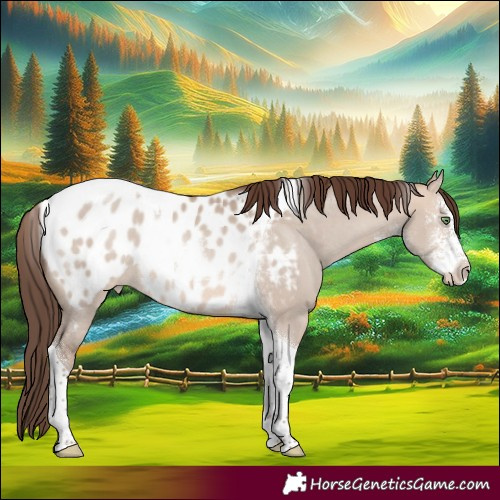 Horse Color:Amber Champagne Dun Sabino Tobiano Blanket Rabicano