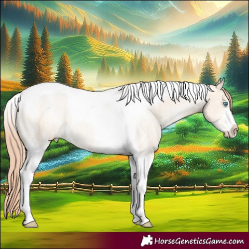 Horse Color:Amber Cream Champagne Pearl Sabino Tobiano Varnish Rabicano 