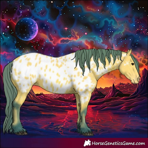 Horse Color:Watercolor Bay Near Leopard 