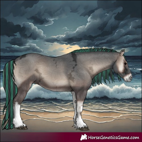 Horse Color:Painted White Spotted Blue Onyx Ice 