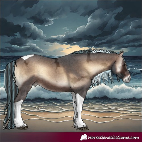 Horse Color:Painted Brown Ice Onyx Tobiano