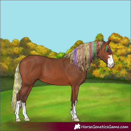 Horse Color:Painted Silver Brown