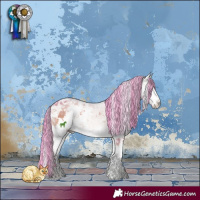 Horse Color:Watercolor White Spotted Brown Ice Onyx Sabino