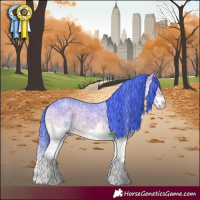 Horse Color:Watercolor White Spotted Chocolate Brown Chinchilla Ice Onyx Sabino Splash
