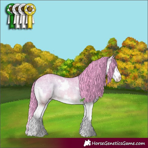 Horse Color:Watercolor White Spotted Chocolate Brown Chinchilla Ice Onyx Mushroom Splash 