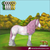 Horse Color:Watercolor White Spotted Chocolate Brown Chinchilla Ice Onyx Mushroom Splash 