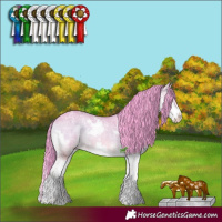 Horse Color:Watercolor White Spotted Chocolate Brown Chinchilla Ice Onyx Mushroom Splash 